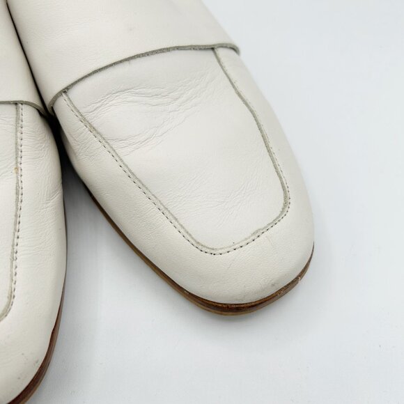 Free People At Ease Ivory Leather Loafer Shoes Size 36 US 6 Women's - Picture 3 of 6